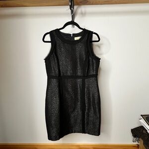 Michael Kors Black Sleeveless Sheath Midi Dress